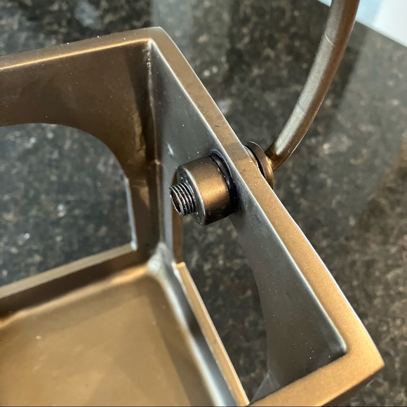 New Pottery Barn Danika Handcrafted Brass Lantern, Muted Gold Candle Holder, NWT - Picture 9 of 16